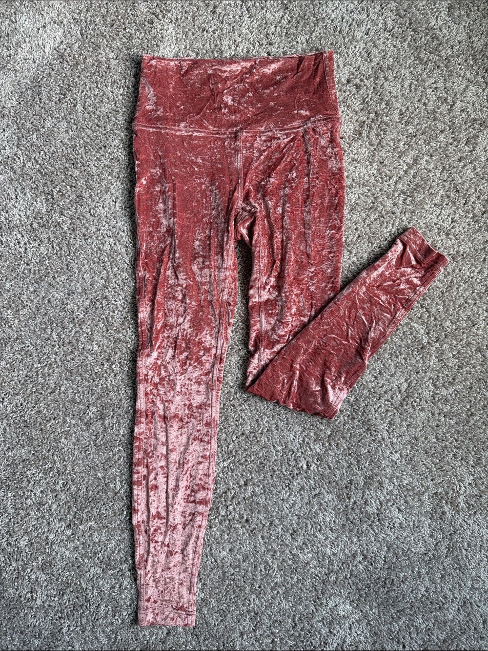 Lululemon Velvet Leggings in Dusty Rose
